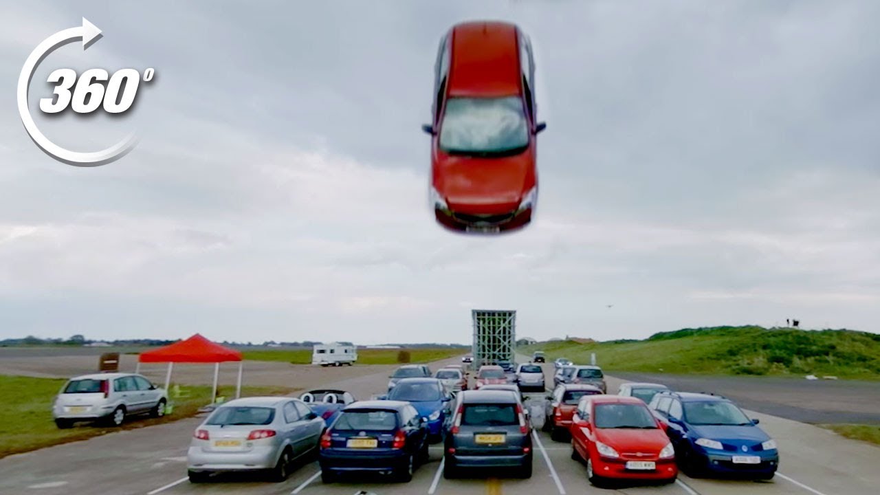 360º DISASTROUS Car Park Race! | Top Gear: Jumps