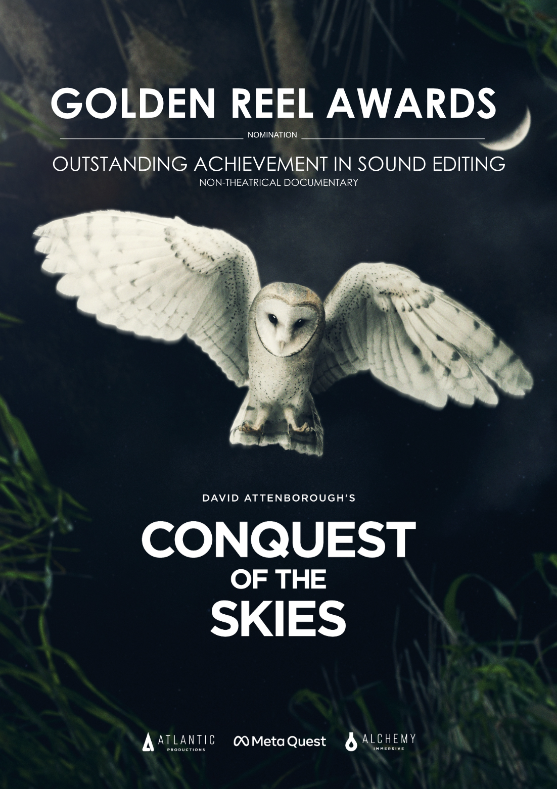 David Attenborough’s Conquest of the Skies VR series nominated for the Motion Picture Sound Editors 71st Annual Golden Reel Award for Outstanding Achievement in Sound Editing